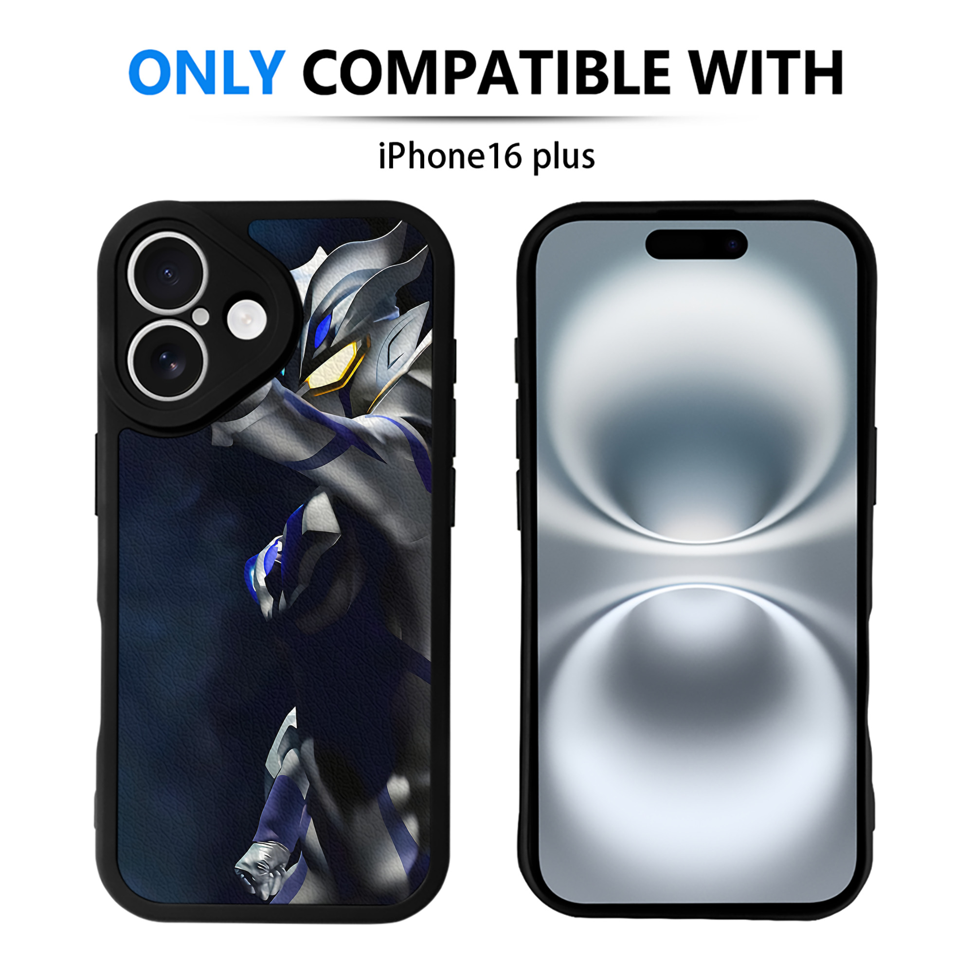 （画像用） ウルトラマン Ultraman 【iPhone 16シリーズ対応】シリコンスマホケース（レザー調） 材質：シリコン